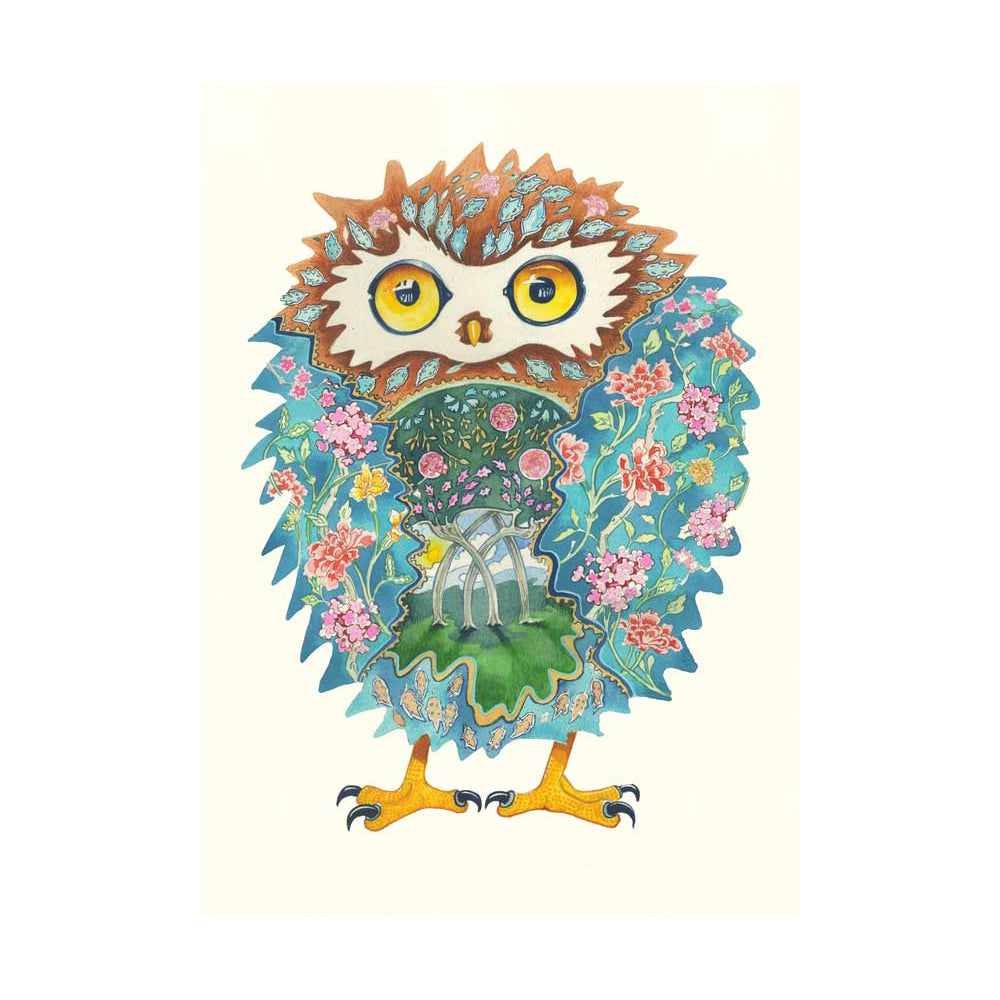 Tawny Owl Card by Daniel Mackie - 7 x 5 inches with envelope