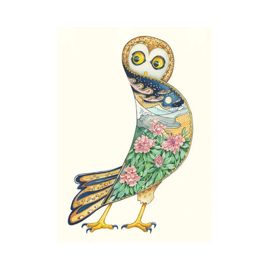 Barn Owl Card by Daniel Mackie - 7 x 5 inches with envelope
