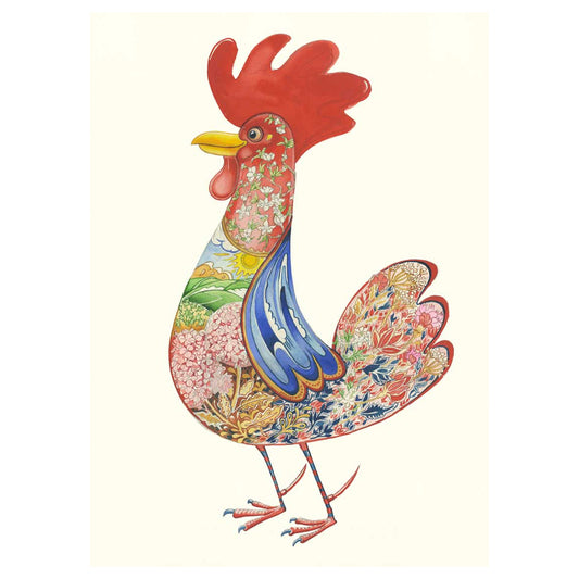 Cockerell Rooster by Daniel Mackie - 7 x 5 inches with envelope