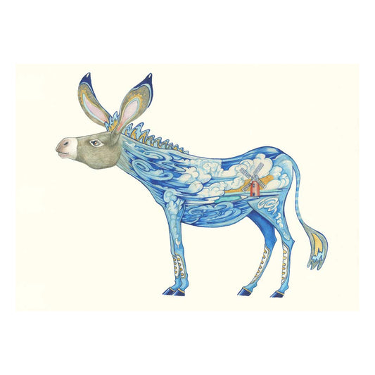 Donkey by Daniel Mackie - 7 x 5 inches with envelope
