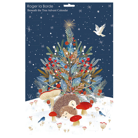 Hedgehog Tree Roger La Borde Flat Advent Calendar 380 x 270 mm Gold Foil