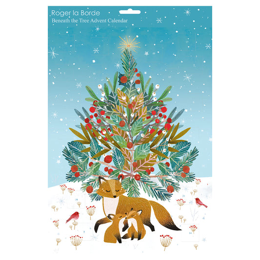Beneath the Tree Fox Roger La Borde Flat Advent Calendar 380 x 270 mm