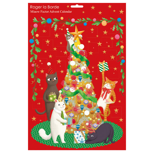 Miaow Factor Cats Roger La Borde Flat Advent Calendar 380 x 270 mm