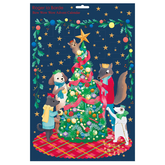 Bow Wow Wow Dogs Roger La Borde Flat Advent Calendar 380 x 270 mm