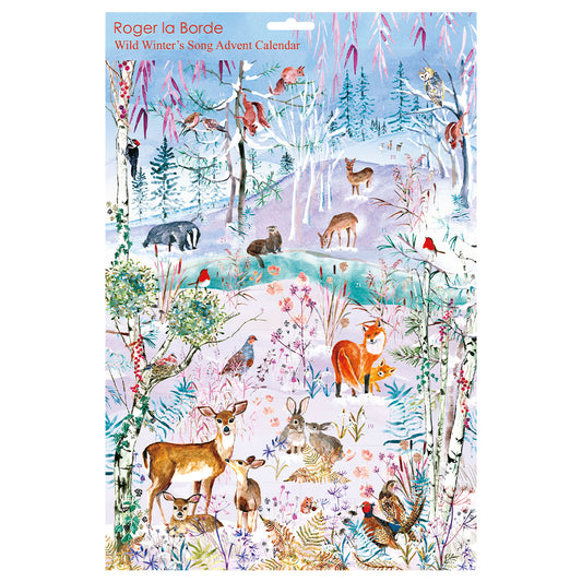 Wild WInter’s Song Wild Animals Roger La Borde Flat Advent Calendar 380 x 270 mm