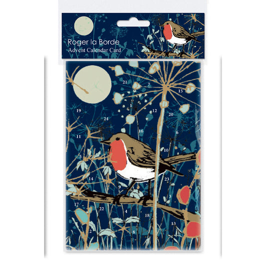 Winters Tale Robin Roger La Borde Advent Calendar Card Die Cut Windows with envelope 170 x 120mm
