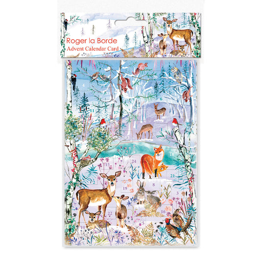 Wild Winter Song Roger La Borde Advent Calendar Card Die Cut Windows with envelope 170 x 120mm