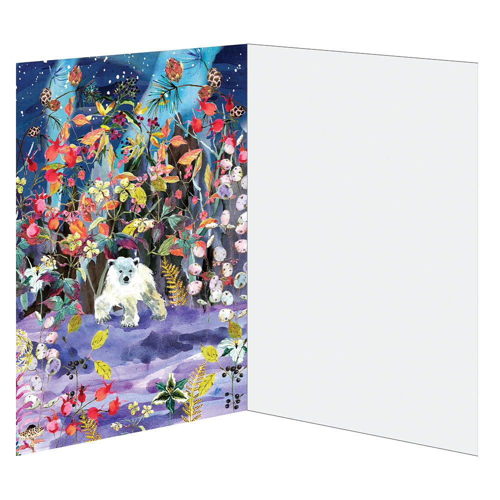 Aurora Bears Roger La Borde Advent Calendar Card Die Cut Windows with envelope 170 x 120mm