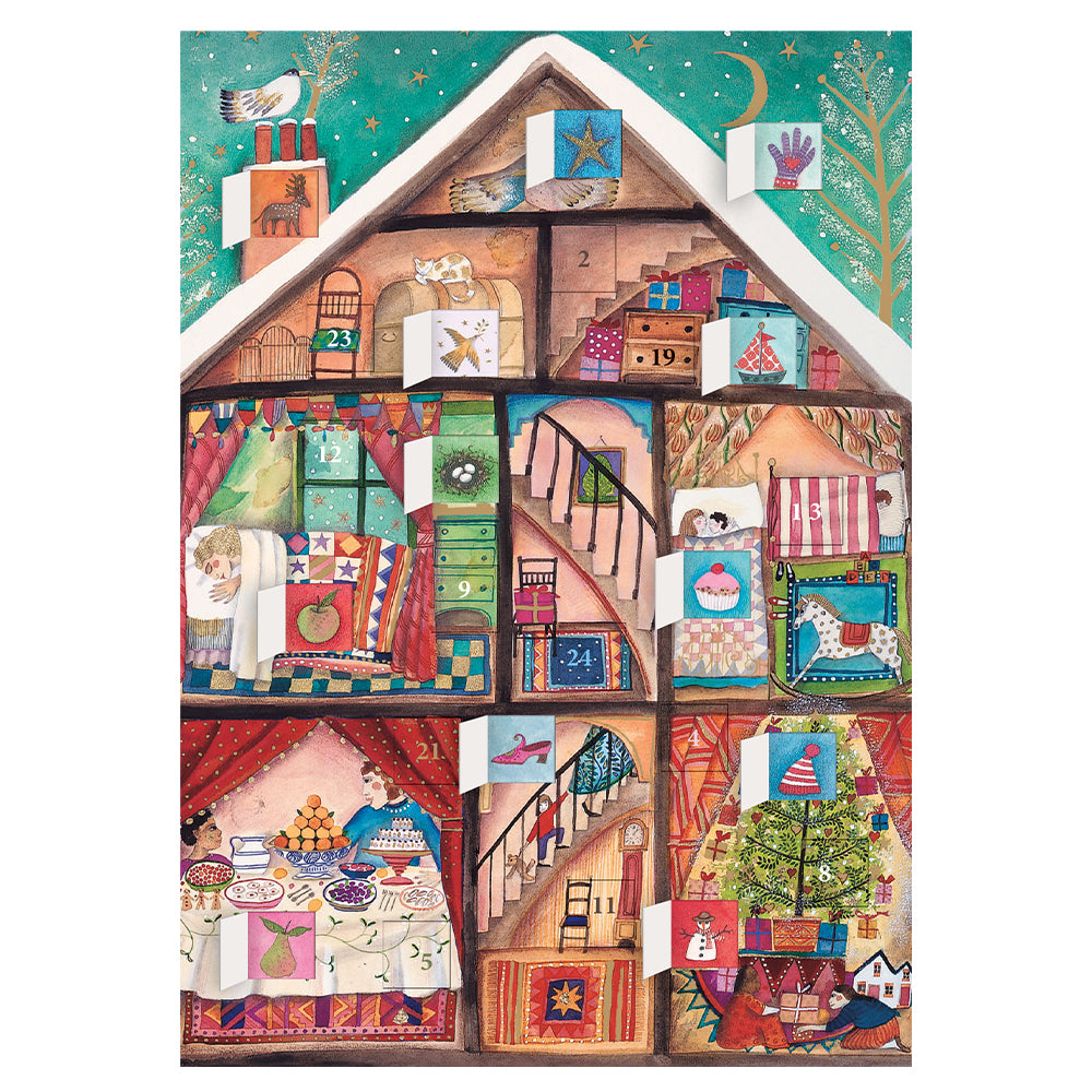 House Roger La Borde Advent Calendar Card Die Cut Windows with envelope 170 x 120mm