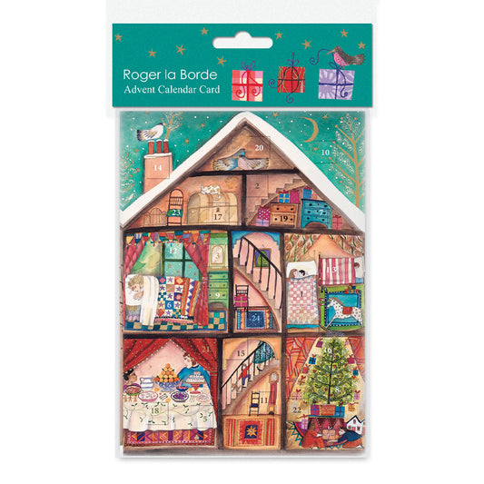 House Roger La Borde Advent Calendar Card Die Cut Windows with envelope 170 x 120mm