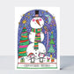 Snowman Snow Globe Rachel Ellen Advent Card 178 x 126 mm + env