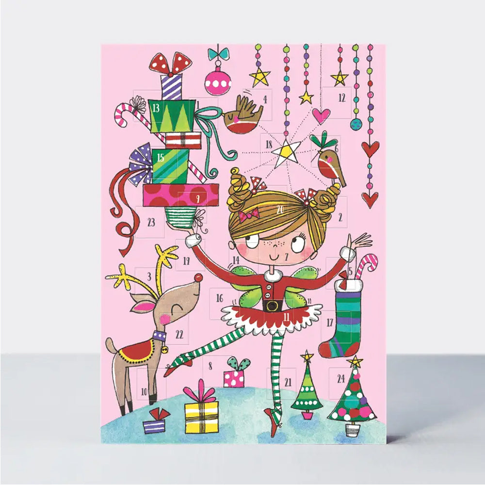 Fairy & Reindeer Rachel Ellen Advent Card 178 x 126 mm + env