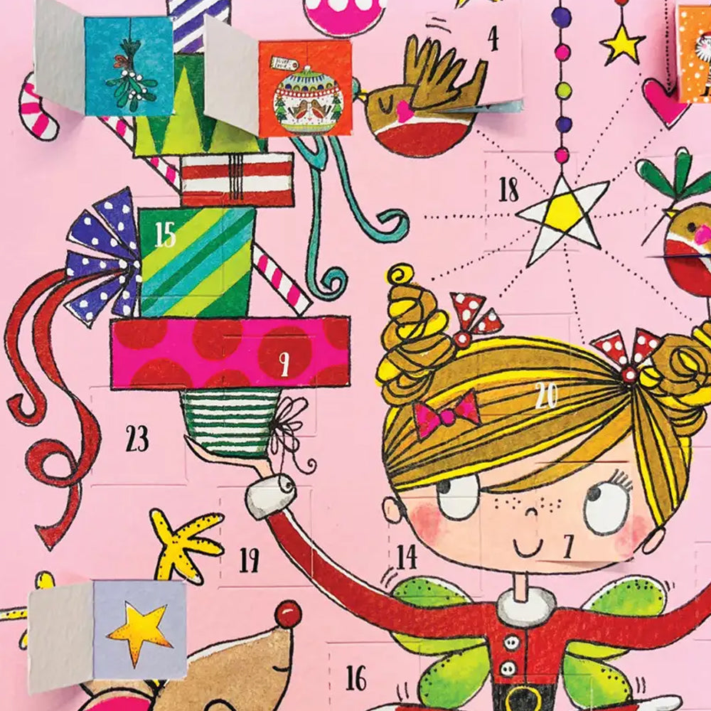 Fairy & Reindeer Rachel Ellen Advent Card 178 x 126 mm + env