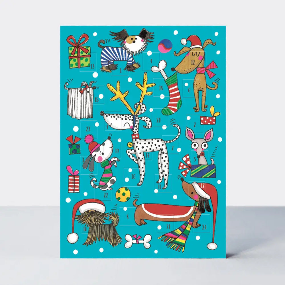 Christmas Dogs Rachel Ellen Advent Card 178 x 126 mm + env