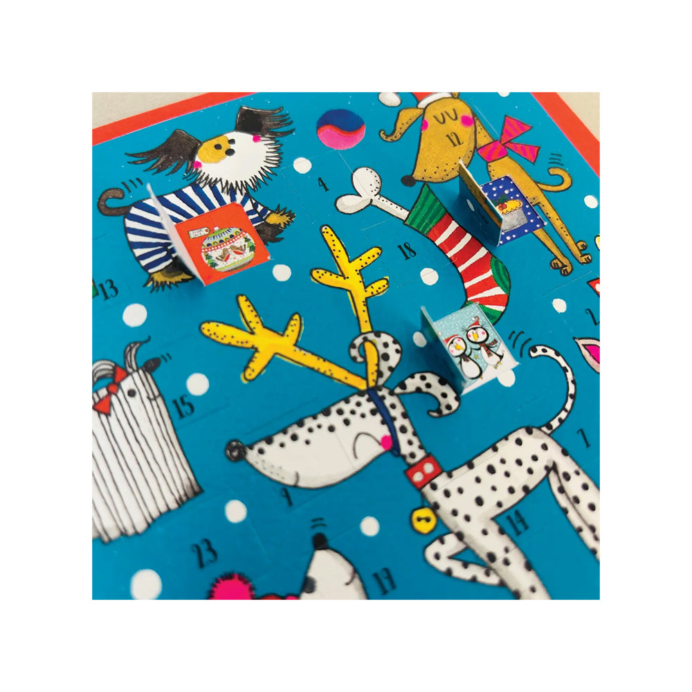 Christmas Dogs Rachel Ellen Advent Card 178 x 126 mm + env