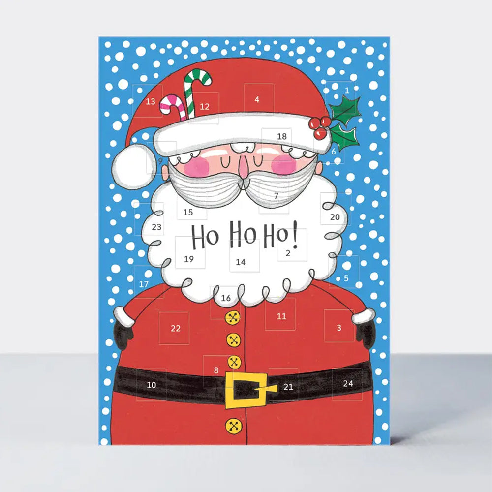 Santa/Ho Ho Ho! Rachel Ellen Advent Card 178 x 126 mm + env
