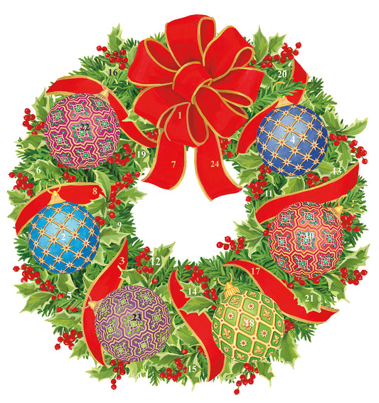 Imperial Ornament Wreath by Parvaneh Holloway Caspari Advent Calendar 35 x 33cm