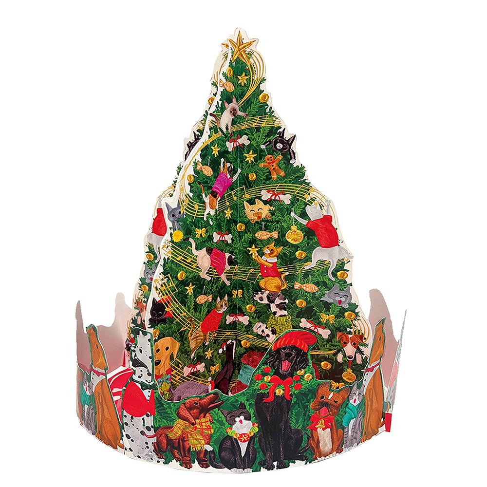 Caroling Pets Christmas Tree by Masaki Ryo Caspari Advent Calendar 30.5 x 35.5 cm