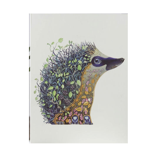 Hedgehogs at Night Greeting Card by Daniel Mackie - 7 x 5 inches with envelope