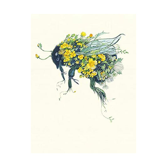 Bumblebee Greeting Card by Daniel Mackie - 7 x 5 inches with envelope