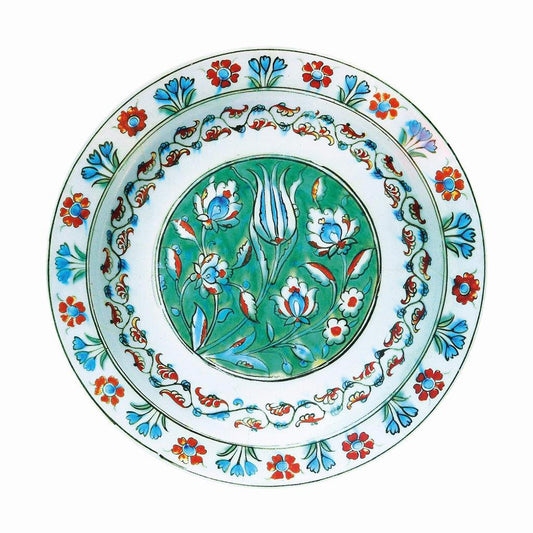 Ashomlean - Turkish Flowers Tin Plate 260 mm d