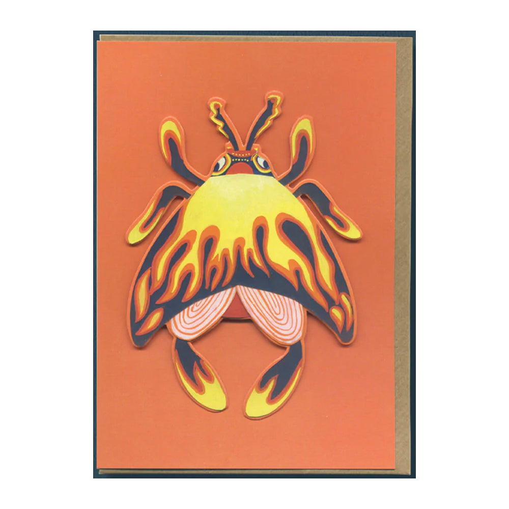 Firefly Insect Greeting Card by Daniel Mackie - 7 x 5 inches with envelope