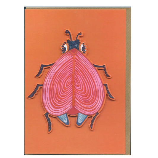 Lovebug Insect Greeting Card by Daniel Mackie - 7 x 5 inches with envelope