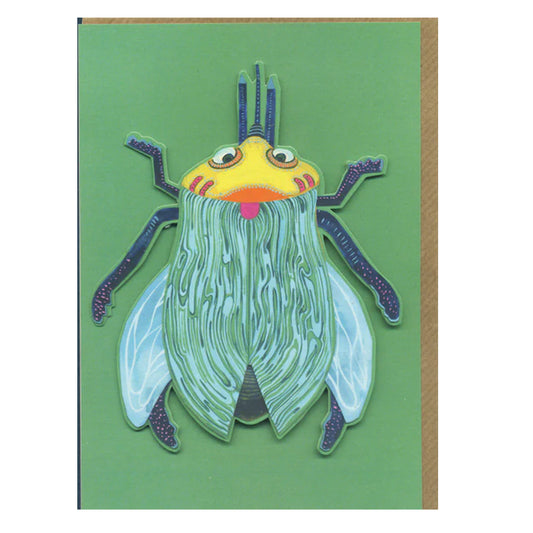 Shield Bug Insect Greeting Card by Daniel Mackie - 7 x 5 inches with envelope