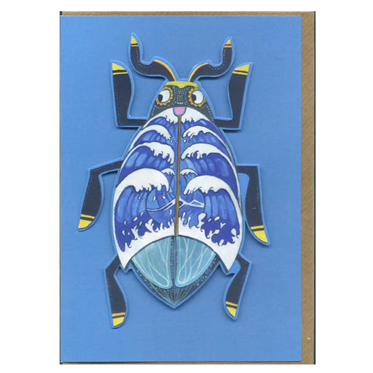 Waterboatman Insect Greeting Card by Daniel Mackie - 7 x 5 inches with envelope