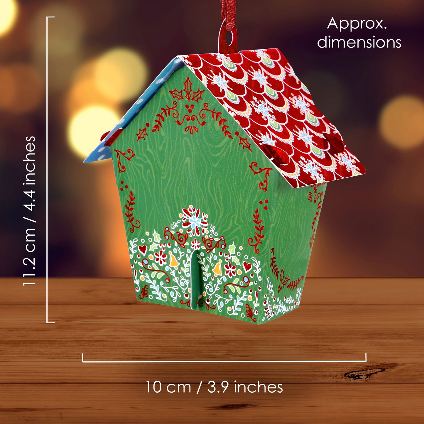 Reindeer Stable 14 x 15 x 4cm - Baubles 3D Pop Up Christmas Card Ornament Santoro