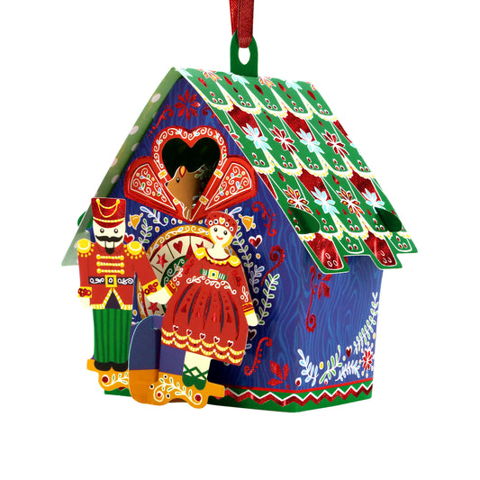 Cuckoo Clock 15 x 15 x 4cm - Baubles 3D Pop Up Christmas Card Ornament Santoro