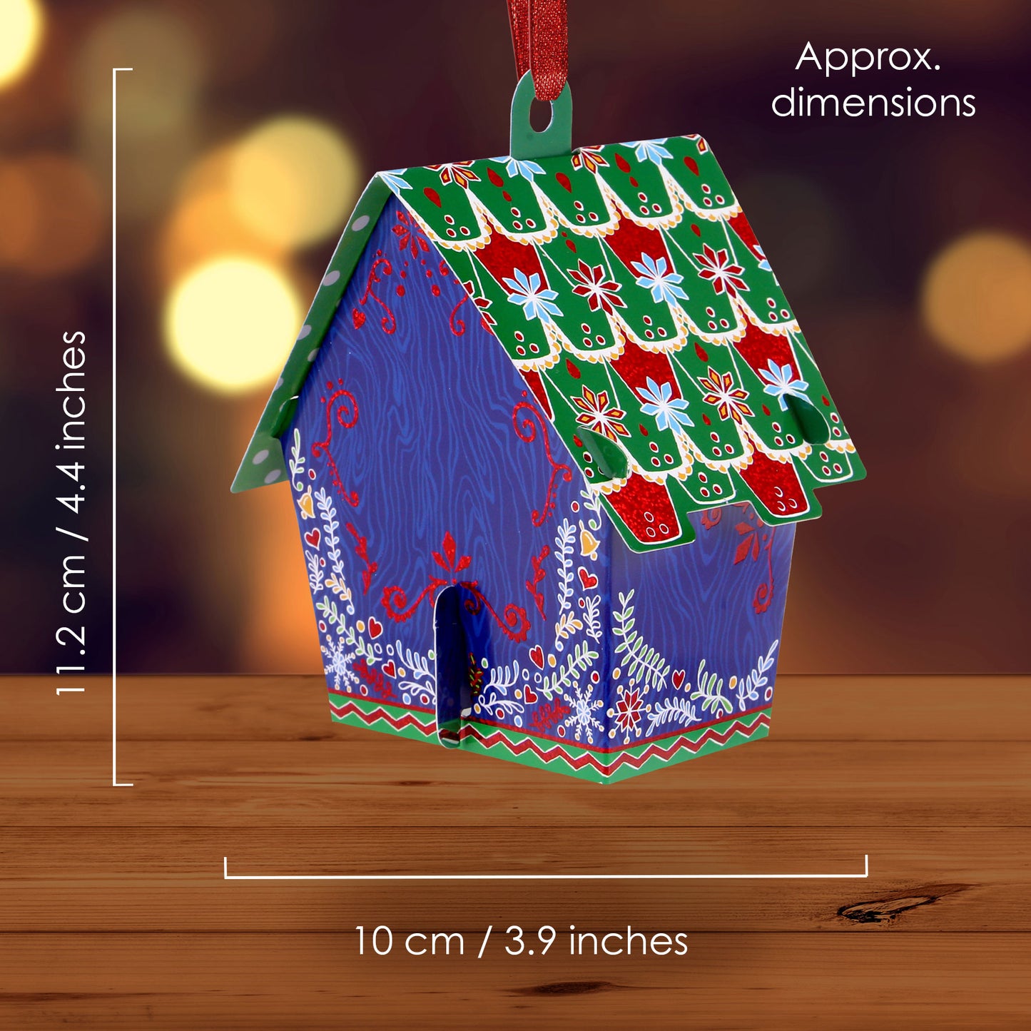 Cuckoo Clock 15 x 15 x 4cm - Baubles 3D Pop Up Christmas Card Ornament Santoro