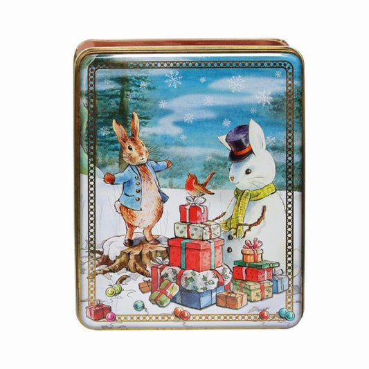 Peter Rabbit Christmas Deep Rectangular Tin 195 x 154 x 75mm