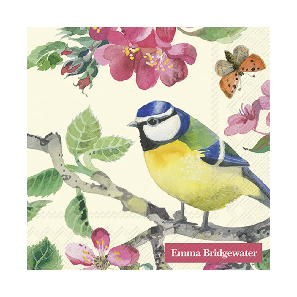 Emma Bridgewater Blossom and Bird Cream Cocktail IHR Paper Table Napkins 25 cm or 10 inches square 3 ply