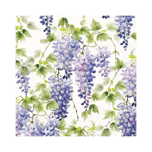 Purple Wisteria IHR Paper Cocktail Napkins 25 cm 20 pack 3 ply