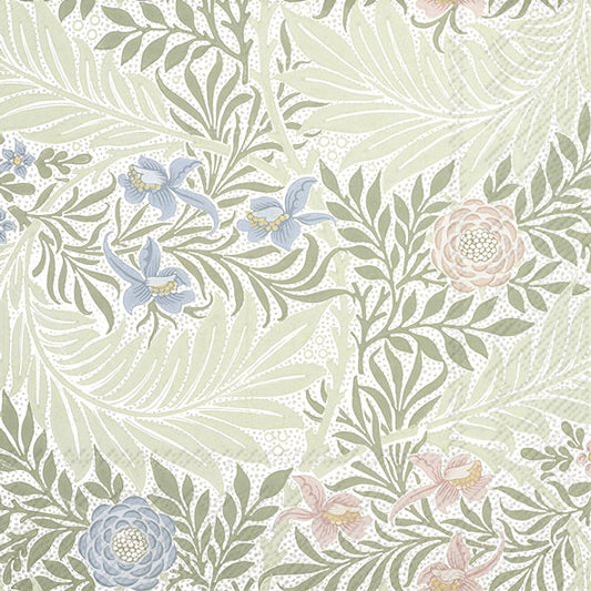 Larkspur V&A Green IHR Paper Cocktail Napkins 25 cm 20 pack 3 ply