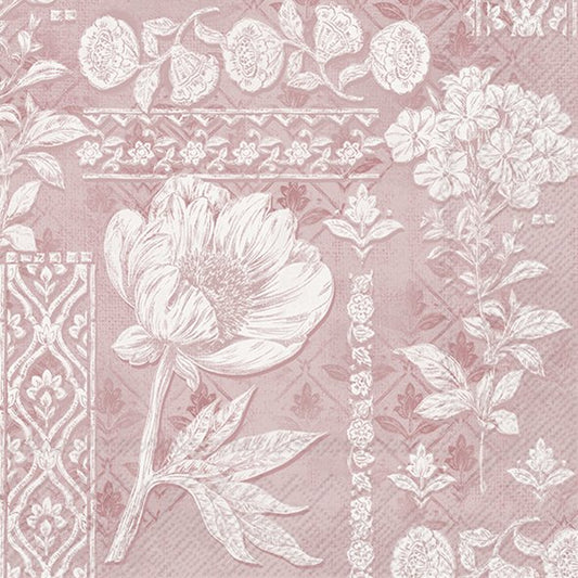 Eloise Light Rose Floral IHR Paper Cocktail Napkins 25 cm 20 pack 3 ply