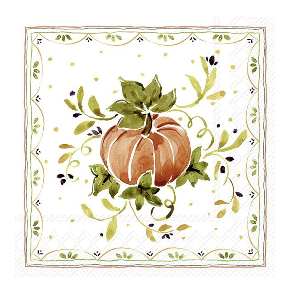 Pumpkins with Ornaments IHR Paper Cocktail Napkins 25 cm 20 pack 3 ply