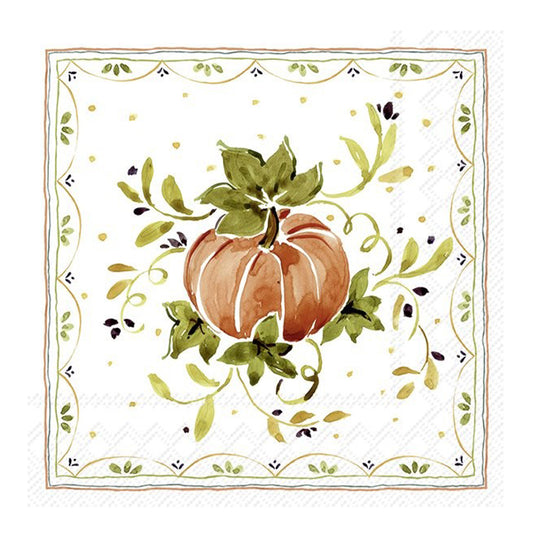 Pumpkins with Ornaments IHR Paper Cocktail Napkins 25 cm 20 pack 3 ply