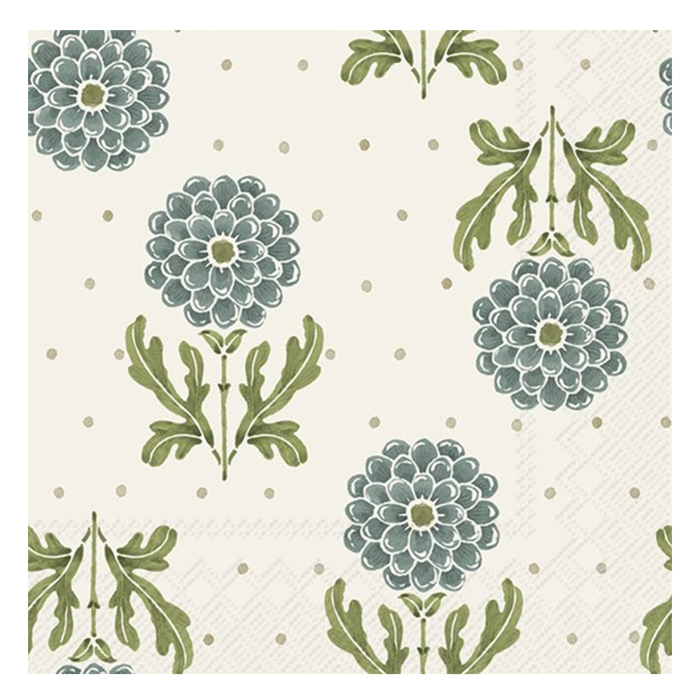 Lisa Audit Simple Flower Blue IHR Paper Cocktail Napkins 25 cm 20 pack 3 ply