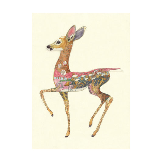 Fallow Deer Fawn Greeting Card by Daniel Mackie - 7 x 5 inches with envelope