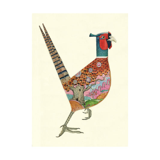 Pheasant Greeting Card by Daniel Mackie - 7 x 5 inches with envelope