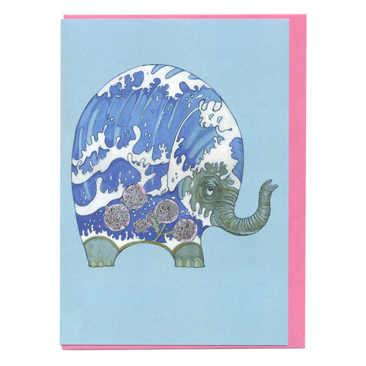 Elephant Greeting Card by Daniel Mackie - 7 x 5 inches with envelope