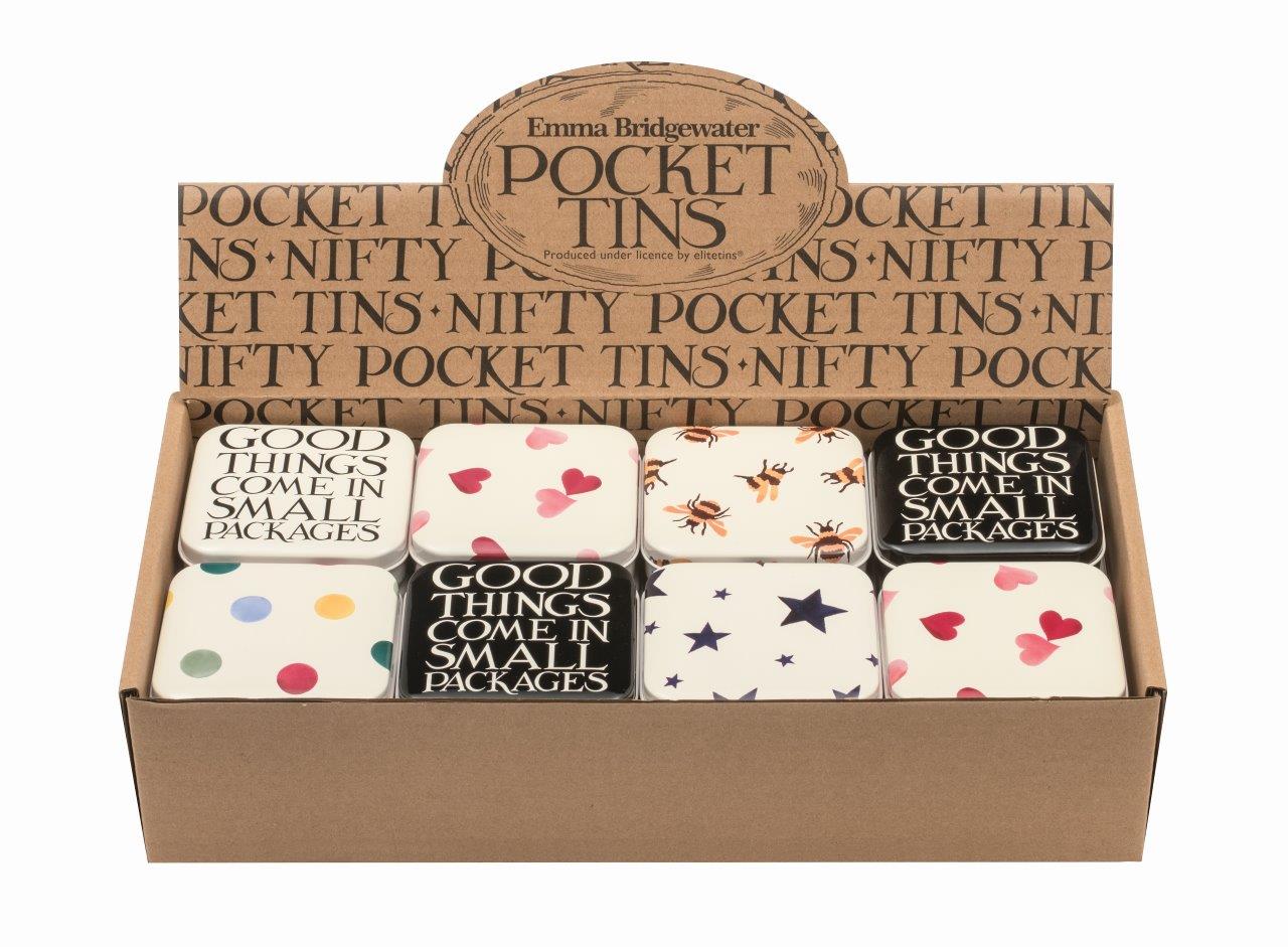 Emma Bridgewater - Pocket Tins 6 Assorted Tins Traditional (24) 90 x 84 x 42mm