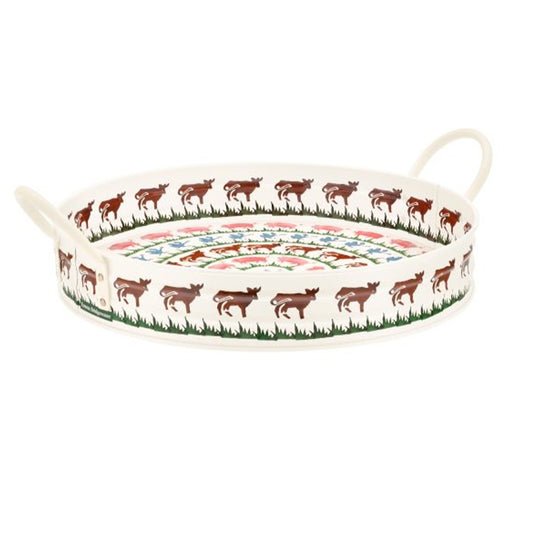 Emma Bridgewater Farmyard Animals  Large Handled Tray 390 (d) x 60 mm