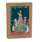 Animal Tree Foiled Christmas Card Roger la Borde in Kraft Box 5 pack 170 x 120 mm