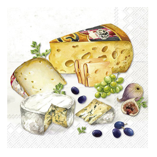 Cheese Selection IHR Paper Lunch Napkins 33 cm sq 3 ply 20 pack