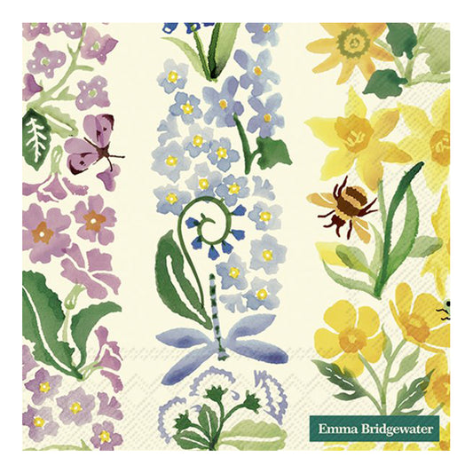 Emma Bridgewater Wildflowers Cream IHR Paper Table Napkins 33 cm square 3 ply lunch napkins