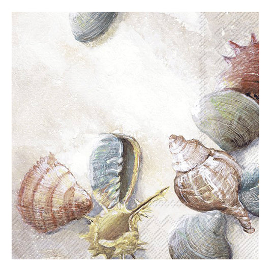 Shells on the Beach IHR Paper Table Napkins 33 cm square 3 ply lunch napkins