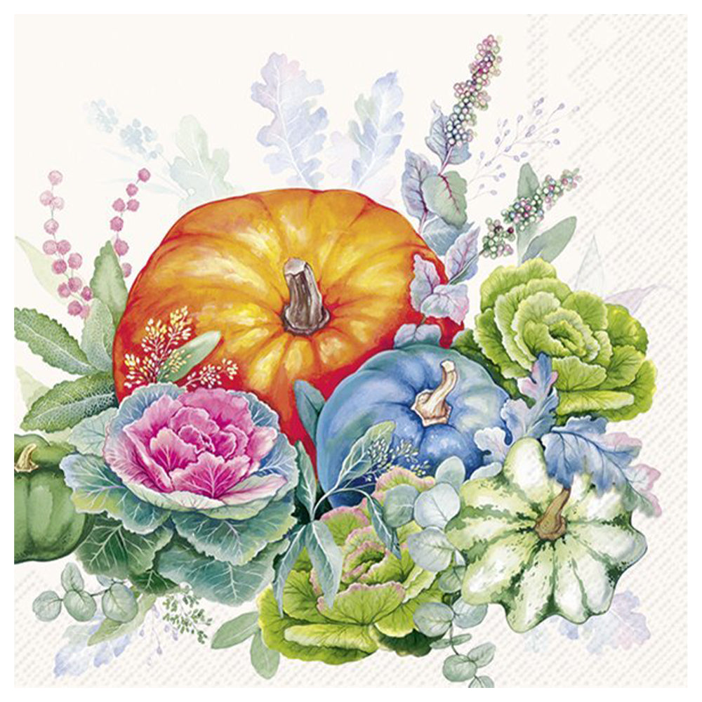 Colourful Pumpkin Cream IHR Paper Table Lunch Napkins 33 cm square 3 ply
